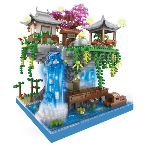 NNEOBA Ancient Architecture Peach Blossom Pond Castle