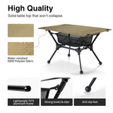NNEOBA Camping Table with Mesh Storage Pouch Brown