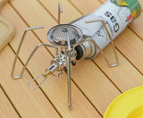 NNEOBA Spider Portable Folding Outdoor Burner Stainless Steel Silver