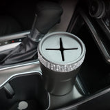 NNEOBA 2Pcs Car Coin Storage Box Mini Imitation Diamond Can for Cup Holder Balck