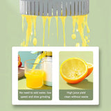 NNEOBA USB Rechargeable Electric Fruit Juicer Single Auger Juice Extractor White