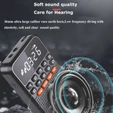 NNEOBA FM Mini Radio with Dual Antenna Black