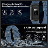 NNEOBA No-Screen Smart Bracelet with Heart Rate Blue