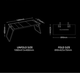 NNEOBA Camping IGT Folding Portable Wood And Grill Table Black