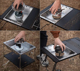 NNEOBA Stainless Steel Camping Furnace Plate Stove Frame