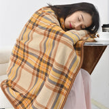 NNEOBA Wearable Plaid Fleece Blanket Shawl
