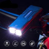 NNEOBA 850LM LED Bike Light Super Bright USB-C Headlamp Black