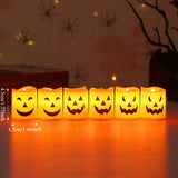 6-Piece Halloween LED Candle Lights – Battery-Powered