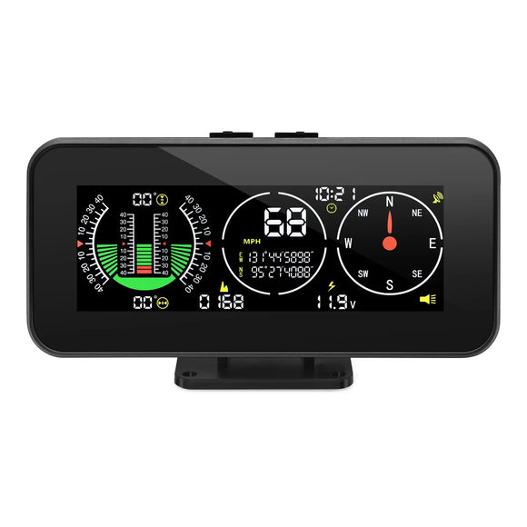 NNEOBA M60 Digital Speed Slope Meter GPS Speedometer & Compass Black