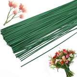 10Pcs Green Floral Wire Stems for Flower Arrangements