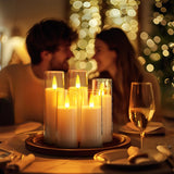 LED Flameless Tea Light Candles with Acrylic Cups