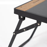 NNEOBA Camping IGT Folding Portable Wood And Grill Table Black