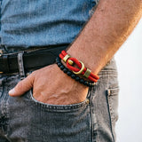 2PCS Men's 4mm Woven String Bracelets