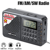 NNEOBA Full Band Portable Radio Receiver Black