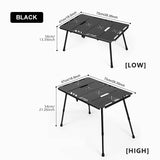 NNEOBA Tactical Folding Camping IGT-Compatible Table Black