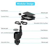 NNEOBA Car Cup Holder Expander Tray Detachable Food & Drink Tray Black