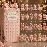 24-Day Mini Christmas Brick Ornament Advent Calendar,Unique Designs, Buildable Bricks, Hanging Loops Included, Holiday Countdown