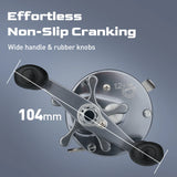 NNEOBA Flag Round Baitcasting Reel 5000 13kg Max DragRight Hand Silver