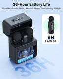 NNEOBA Wireless Lavalier Microphone Noise Cancelling Rechargeable