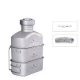 NNEOBA Titanium Camping Cooking Mess Set Grey