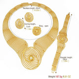 NNEOBA Gold Plated Bridal Jewelry Set for Women