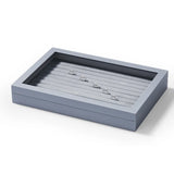 PU Leather Jewelry Storage Box with Lid – Window Display Organizer for Necklaces, Rings & Accessories
