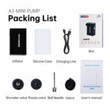 NNEOBA Mini Air Pump Bike 100PSI Rechargeable Wireless Compressor Black