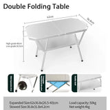 NNEOBA Outdoor Folding Steel Table Tactical Use Silver