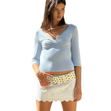 Women's Deep V-Neck Top