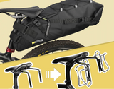 NNEOBA 13L Bike Saddlebag with Stabilizer Rack Rainproof Storage Set Black