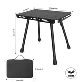 NNEOBA Tactical Folding Table with Utility Buckles Black