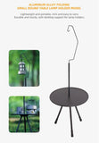 NNEOBA Folding Round Table Portable Telescopic Outdoor Three-legged Dining Table with lamp holder