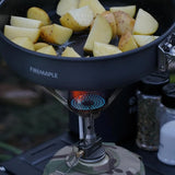 NNEOBA Camping Stove with Piezo Ignition Propane Butane Gas Burner Silver