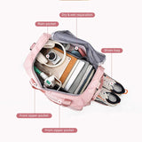 NNEOBA Travel Handbag Dry And Wet Separation Convertible Design Pink