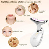 NNEOBA EMS Neck Face Lifting Massager - LED Photon Therapy, Wrinkle Remover ES-1081