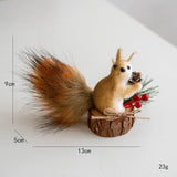 Artificial Squirrel Christmas Tree Ornament Sitting
