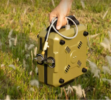 NNEOBA Double Burner Camping Stove High Firepower Gas Green