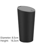 NNEOBA 3Pcs Mini Car Trash Bin–Compact Auto Garbage Container Black