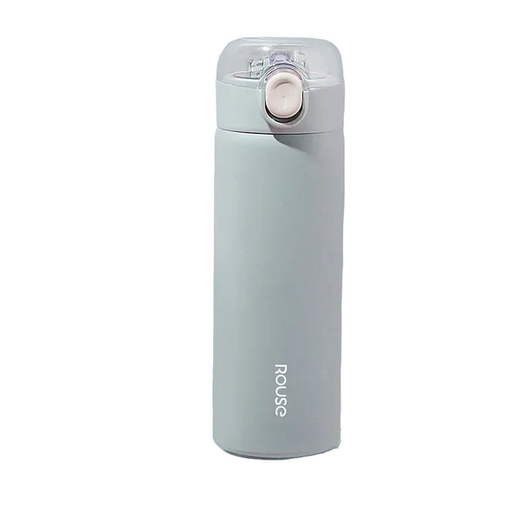 NNEOBA 380ml Thermos Bottle with Straw Blue