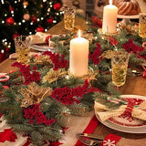 NNEOBA 20PCS Artificial Red Berry Branches for Christmas Tree Decoration