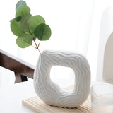 NNEOBA Circular Hollow Ceramic Vase