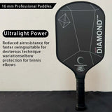 16mm T700 Carbon Fiber Pickleball Paddle with Textured Surface