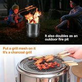 NNEOBA Portable Wrap-Around Charcoal Grill Smokeless BBQ Grate Silver