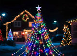1pcs 5-Pointed Star Waterfall String Lights 2M Multicolor USB powered