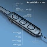 NNEOBA Wireless 9D Bluetooth Neckband Headset Black