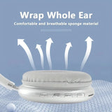 NNEOBA Wireless Bluetooth Over-Ear Headphones White