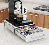NNEOBA Compact Coffee Pod Drawer Space-Saving K-Cup Holder White