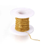 316L Stainless Steel Gold Roll Chain – 10M DIY Jewelry Making Chain, 2mm