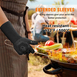 NNEOBA 1 Pair Heat-Resistant Oven Gloves Black