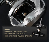 NNEOBA Baitcasting Jigging Reel Double Handle Right Hand Silver